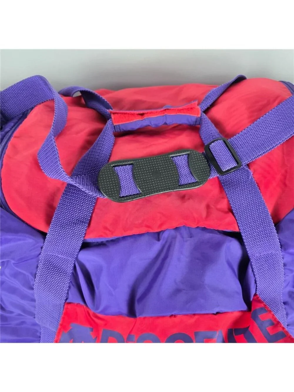 Vintage Descente Duffel Bag 80s 90s Purple Red Large Gym Travel Ski Retro Logo